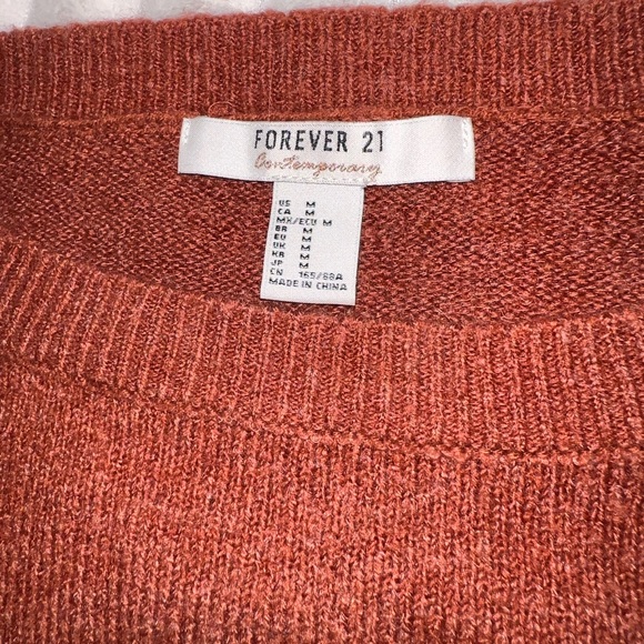Forever 21 Rust Medium Cropped Sweater with Bow Details - Picture 3 of 10